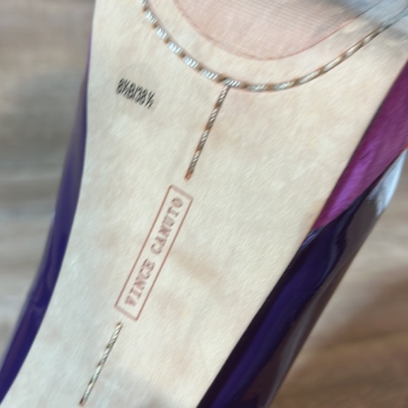 Vince Camuto‎ Graph Peep-Top Platform Purple Python Peep Toe Heels - Picture 10 of 15